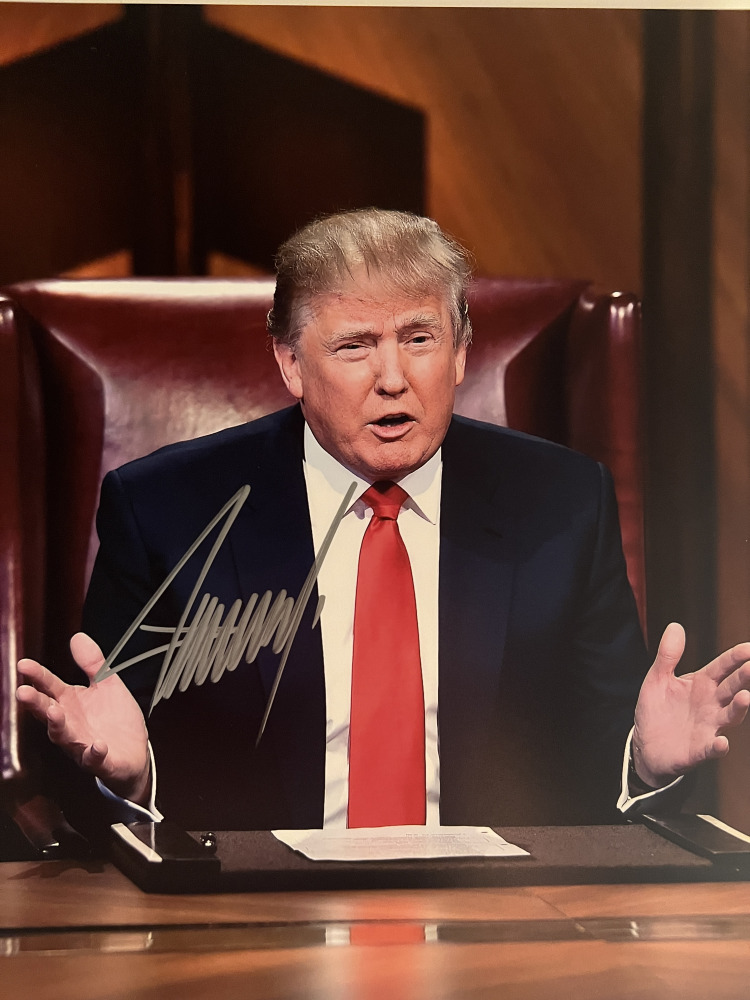 AUTOGRAFO Di Donald Trump Firmato Dal Presidente MAGA Con Cornice Personalizzata 11x14 Display B - Italia - Foto 12